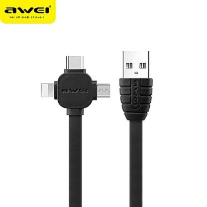 Awei 1m length 3 in 1 Multi Charging Cable CL-82