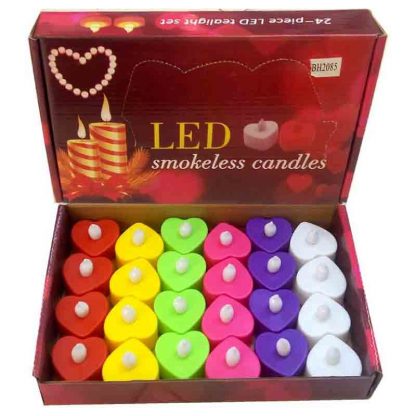 Heart Love Shape Battery Operated LED Light Candles