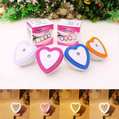 Home LED Induction Night Light Lighting-control Automatic Sensor Toilet Lamp square , heart , round shape as you choose