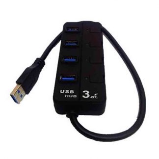 Logic 4-Port USB 3.0 Hub - Black