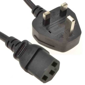 Power Cable UK Plug (PC Mains Lead) C13 1.8m 6ft