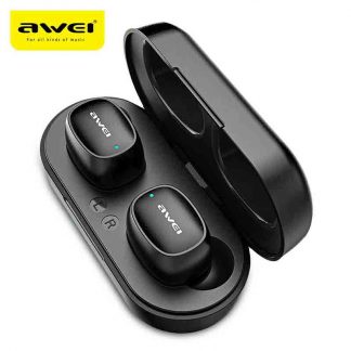 AWEI T13 Dual Driver Touching Control Wireless Earbuds Bluetooth 5.0 Headphone With 300 mAh Charging Case