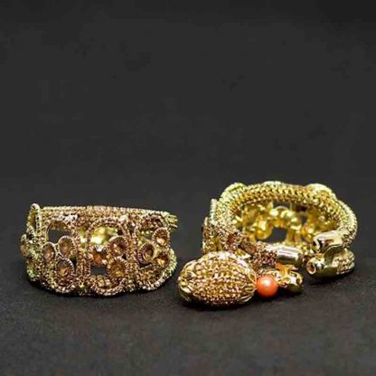 Gold Plated Jhumka Bracelet for Women and Girls