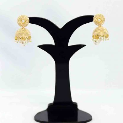 Gold Plated Earring Pearl Jhumka