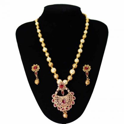 Gold Plated Jewelry Set Copper Locket Necklace