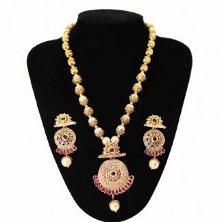 Gold Plated Jewelry Set Copper Locket Necklace