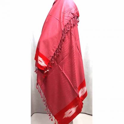 Handloom shawls for Men or Woman -Red Color