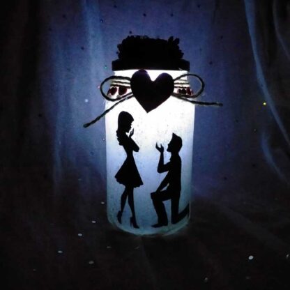 Lover Jar with Led Candle