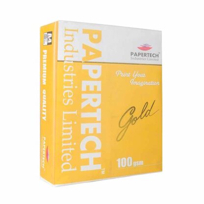 Papertech Offset Paper, A4, 100 GSM, Gold (Pack of 500 Sheets)