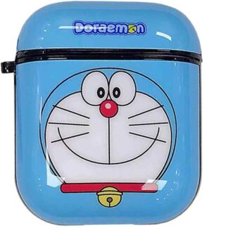 Logee Doraemon Cat Case for Airpods 1 & 2 Charging Case,Cute Silicone 3D Cartoon Airpod Cover,Soft Protective Accessories Kits Skin with Carabiner,Character Cases for Kids Teens Girls(Air pods)
