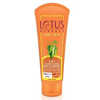 Lotus Herbal Safe Sun 3 in 1 Matte Look Daily Sunblock SPF-40 (50g)