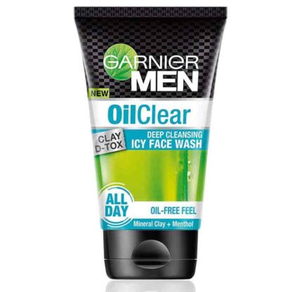 Garnier Men Oil Clear Clay D-Tox Deep Cleansing Icy Face Wash 50g