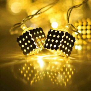 Golden Metal Cube String Lights | Ruperhat.com