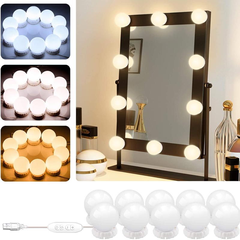Led Makeup Mirror Lights, Diy Hollywood Style Vanity Mirror