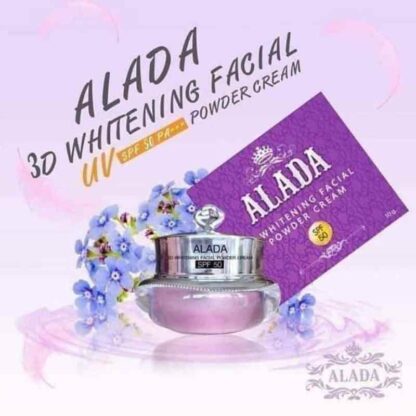 100% Authentic New ALADA 3D WHITENING FACIAL POWDER CREAM 10 G. With SPF 50