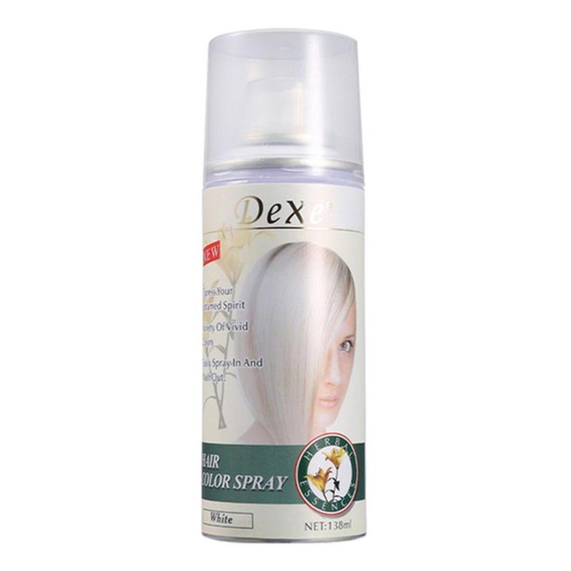 Dexe Temporary Hair Color Spray - White -