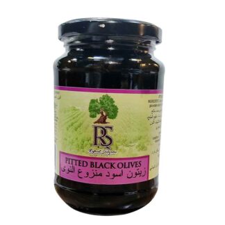 RS Pitted Black Olives: 370ML Glass Jar