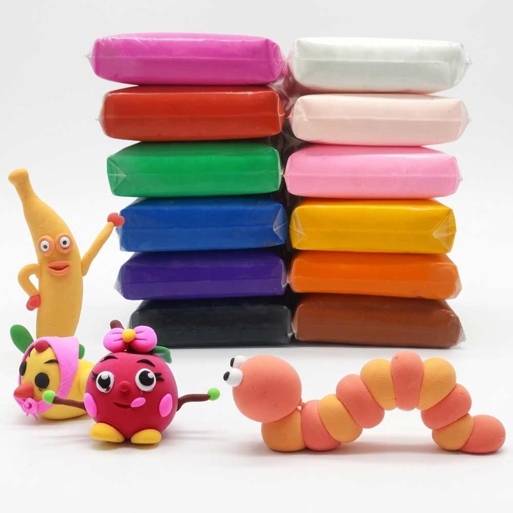 Super Light Soft Modeling Clay - 12pcs