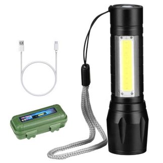 Multi Functional USB Rechargeable LED Mini Flashlight