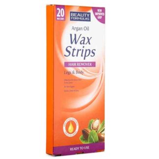 Beauty Formulas Leg & Body Line Wax Strips With Argan Oil, 20 Pcs