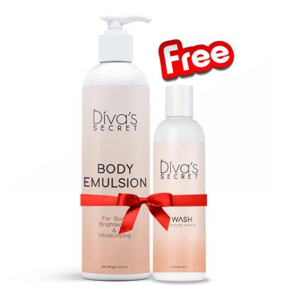 Buy 1 Divas Secret Body Emulsion 220 ml & Get Divas Secret V Wash 20 ml Free