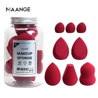 MAANGE 8 PCS/Box Makeup Foundation Sponges Wet Dry Dual Use Makeup Concealer Puff Beauty Makeup Cosmetic Tool Set with Bottle Description:
