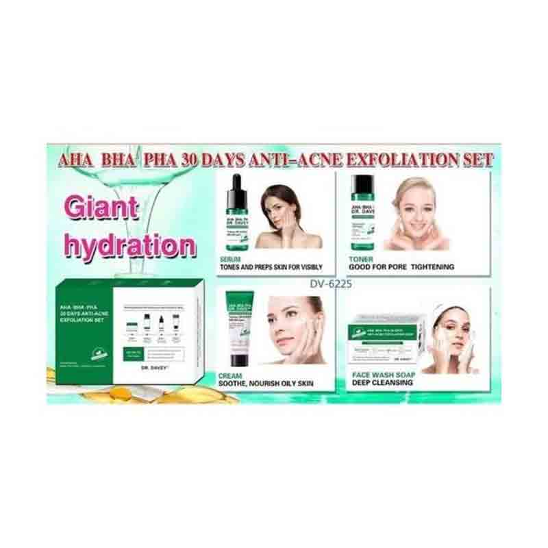 Dr. Davey AHA BHA PHA 30 DAYS ANTI ACNE EXFOLIATIONS SET
