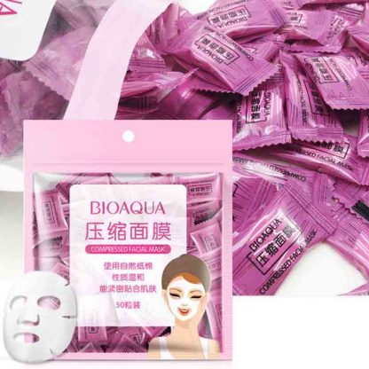 Bioaqua Compressed Dry Sheet Mask 50pcs – Chocolate Mask