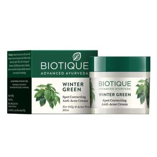 Biotique Bio Winter Green Spot Correcting Anti Acne Cream for Oily & Acne Prone Skin