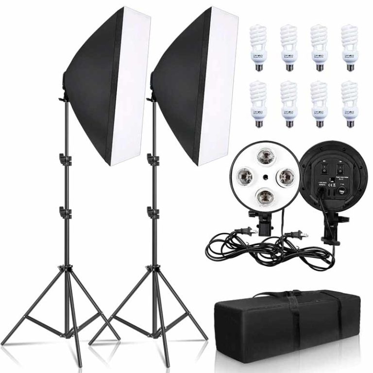 Softbox Lighting Setup For YouTube Home Studio, Live Streaming Combo Set Softbox, Light Holder
