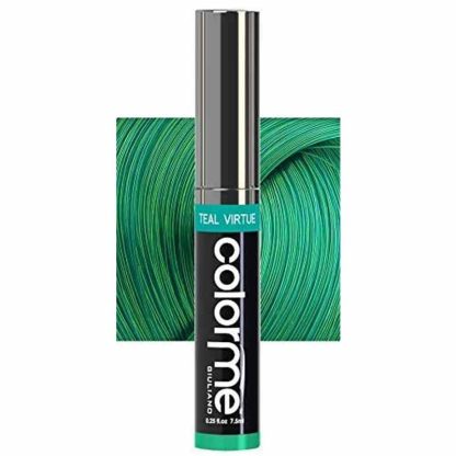 Colorme Hair Mascara Temporary hair chalk alternative for kids and Root Touch Up for Semi Permanent Dye regrowth. Washes Out (TEAL)