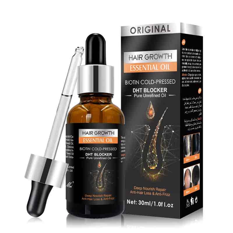 Original Hair Growth Essential Oil Biotin Cole Pressed DHT Blocker -30ml -