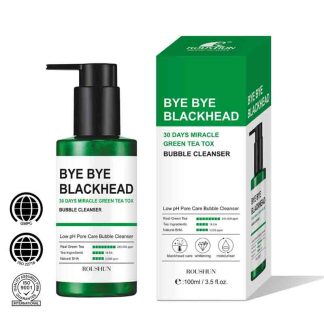 Roushun Bye Bye Blackhead 30 Days Miracle Green Tea Tox Bubble Cleanser -100ml