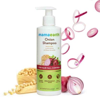 Mamaeath Onion Shampoo with Onion and Plant Keratin for Hair Fall Control - 250ml
