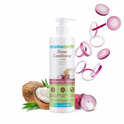 Mamaearth onion conditioner for hair growth and hair fall control with onion and coconut (400ml)