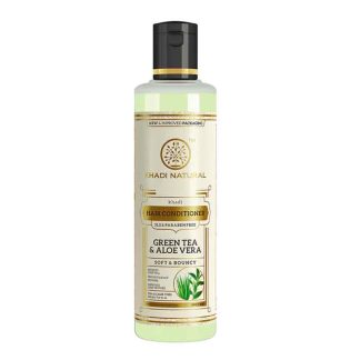Khadi Natural Herbal Green Tea & Aloevera Hair Conditioner- SLS & Paraben Free
