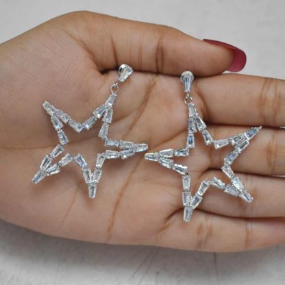 Diamond Cut Metal Unique Design Earring for Women