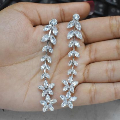 Diamond Cut Unique Design Long Earring for Women