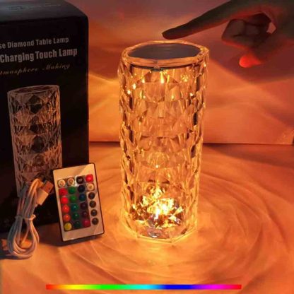 16 Color Crystal Rose Diamond Table Lamp