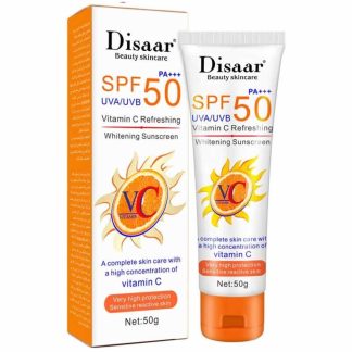 Disaar Vitamin C Organic Sunscreen SPF 50 Oil Free Sunscreen Instant High Protection sunblock cream 50g