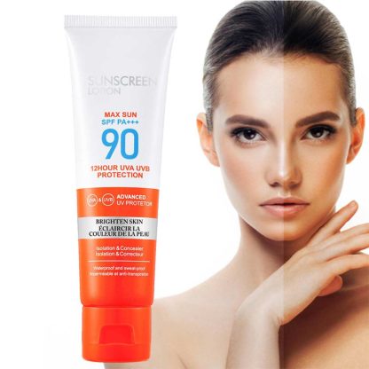 Disaar organic SPF 90 sunscreen hydrating anti uv cream sun protection sunscreen for black skin