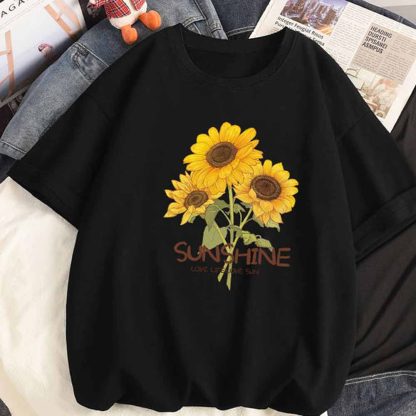 Sunflower Short Sleeve T-Shirts Women