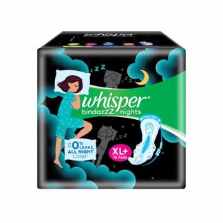 Whisper Bindazzz Nights Sanitary Pads for Women, XL+ 15 Napkins