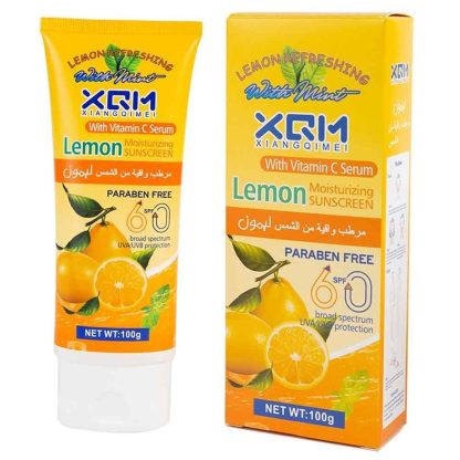 XQM Moisturizing Sunscreen Lemon with vitamin c serum 60+