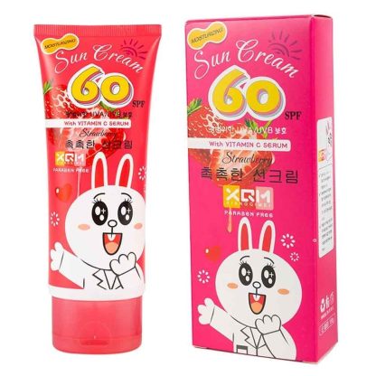 XQM Moisturizing Sunscreen Strawberry with vitamin c serum 60+