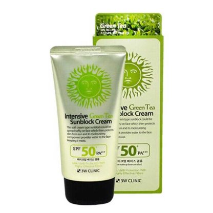 3w Clinic Intensive Green Tea Sunblock Cream SPF 50++ -70ml