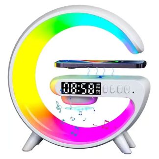 G63 Atmosphere Light Wireless Charger Bluetooth Speaker With RGB Light Clock Sunrise Wake-Up Light
