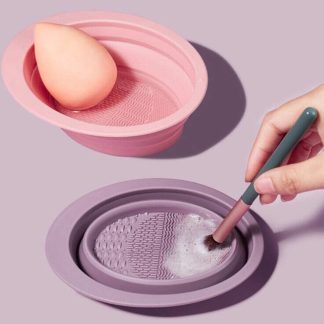 1pc Silicone Foldable Washing Brush Beauty Egg Bowl Makeup Brushes