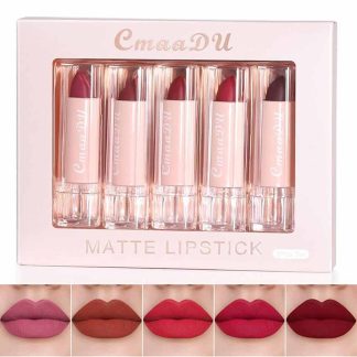Yungluner 5 Colors Waterproof Velvet Matte Lipstick
