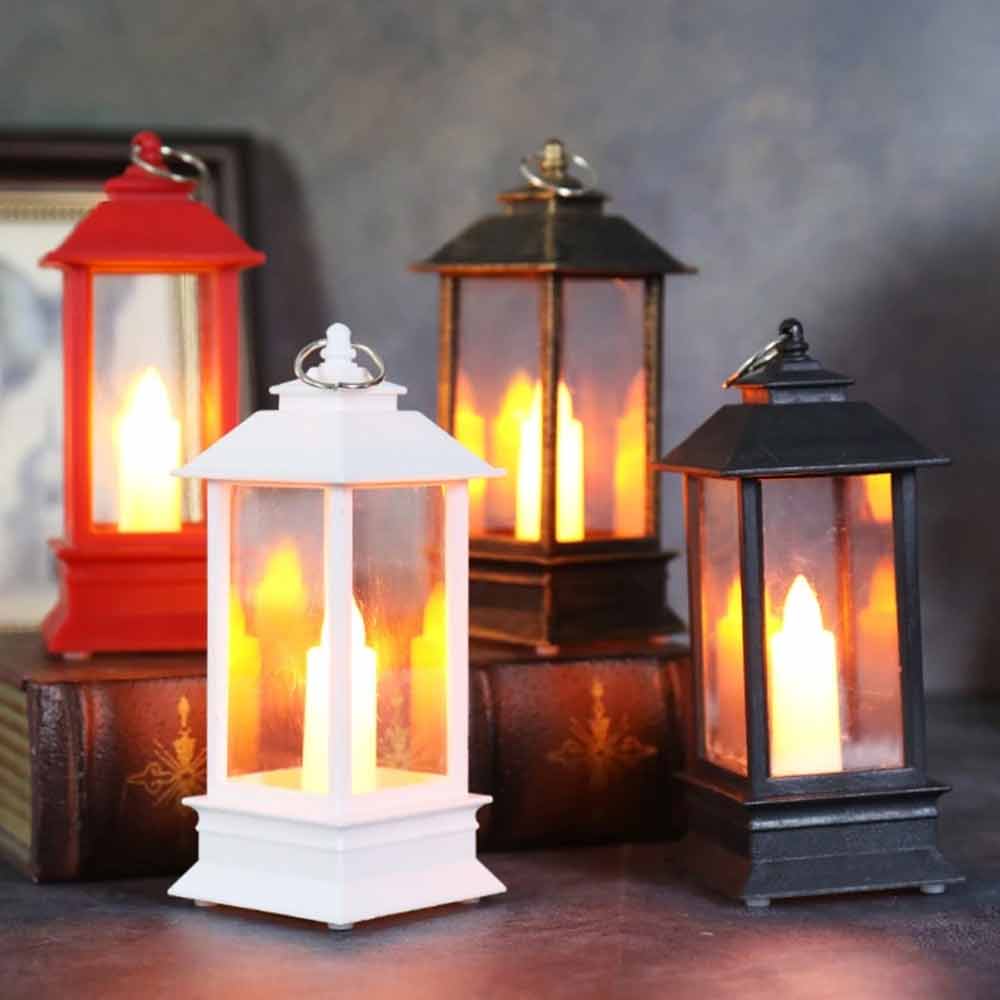 Living Room Flame Light Indoor Campfire Outdoor Decoration Lantern Tabletop Lamp Plastic Material Long Lasting Light